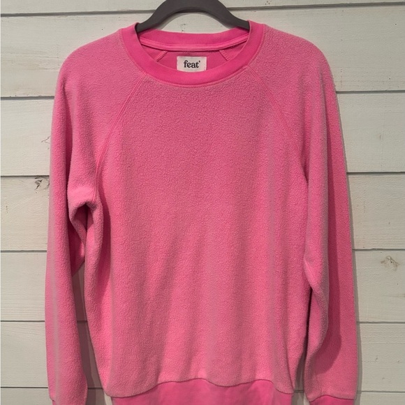 FEAT Clothing Blanket Blend Fleece Crew Pullover
Sweatshirt PINK S - Picture 2 of 11